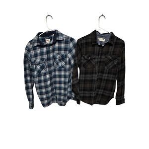 Lot of 2 Women’s Size Small Flannel Button Up